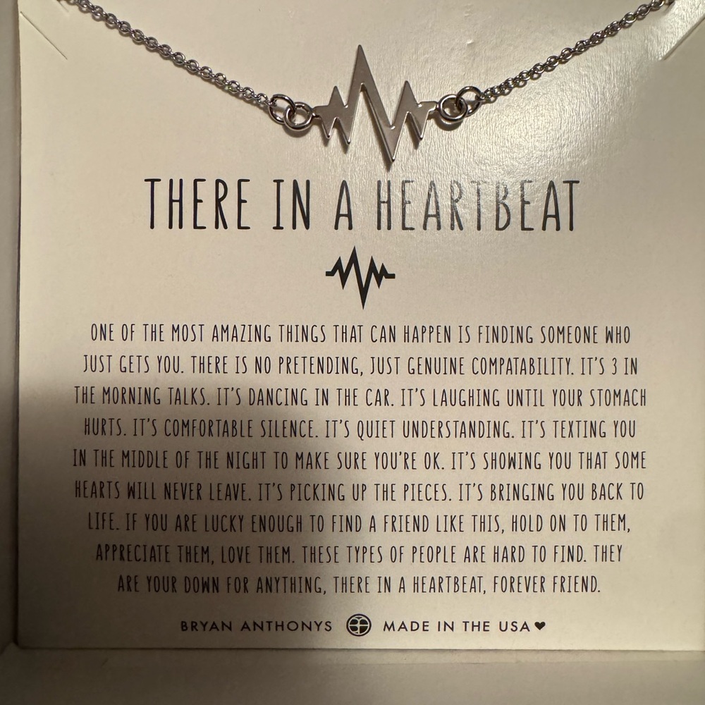 Bryan Anthonys Silver Heartbeat Necklace